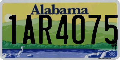 AL license plate 1AR4075