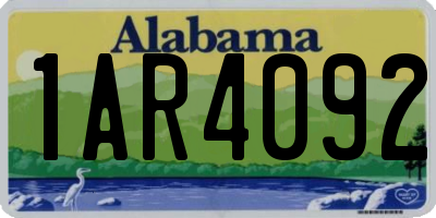 AL license plate 1AR4092