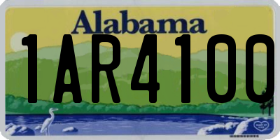 AL license plate 1AR4100