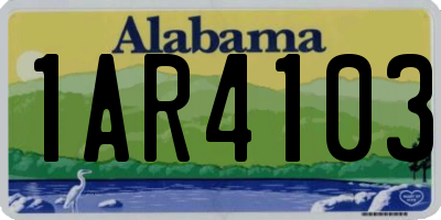 AL license plate 1AR4103