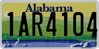 AL license plate 1AR4104