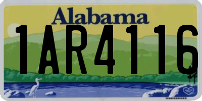 AL license plate 1AR4116