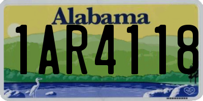 AL license plate 1AR4118