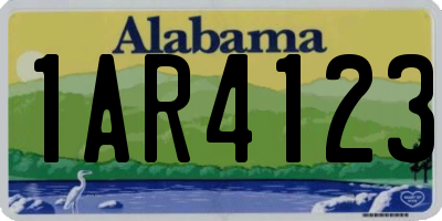 AL license plate 1AR4123
