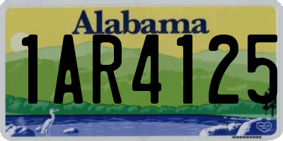 AL license plate 1AR4125