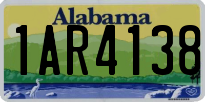AL license plate 1AR4138