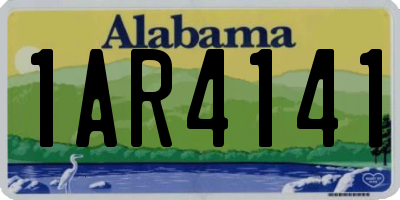 AL license plate 1AR4141