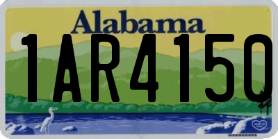 AL license plate 1AR4150