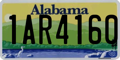 AL license plate 1AR4160