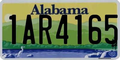 AL license plate 1AR4165