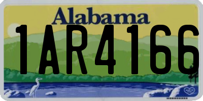 AL license plate 1AR4166