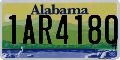 AL license plate 1AR4180