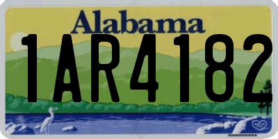 AL license plate 1AR4182