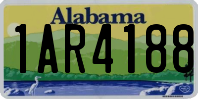 AL license plate 1AR4188