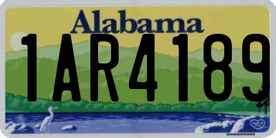 AL license plate 1AR4189