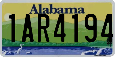 AL license plate 1AR4194