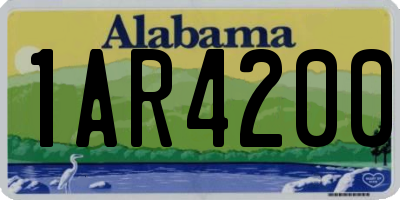 AL license plate 1AR4200