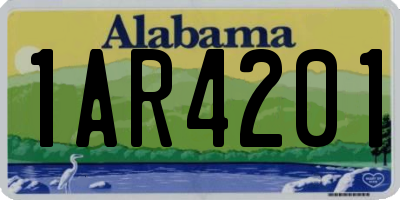 AL license plate 1AR4201