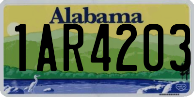 AL license plate 1AR4203