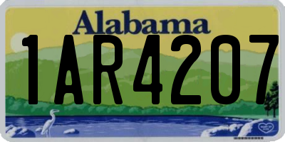 AL license plate 1AR4207