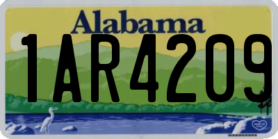 AL license plate 1AR4209