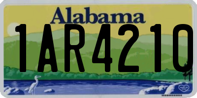 AL license plate 1AR4210