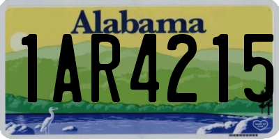 AL license plate 1AR4215