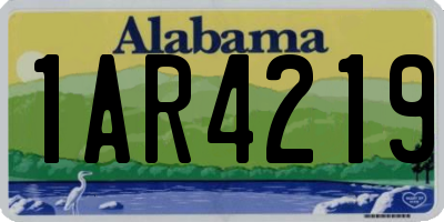 AL license plate 1AR4219