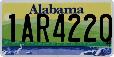 AL license plate 1AR4220
