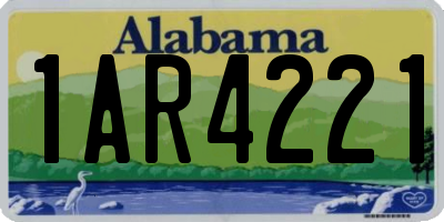 AL license plate 1AR4221