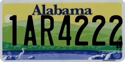 AL license plate 1AR4222