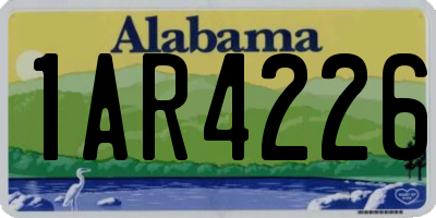 AL license plate 1AR4226