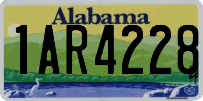 AL license plate 1AR4228