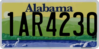 AL license plate 1AR4230
