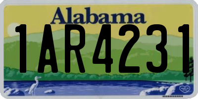 AL license plate 1AR4231