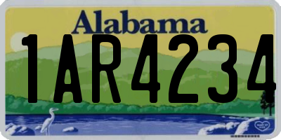 AL license plate 1AR4234