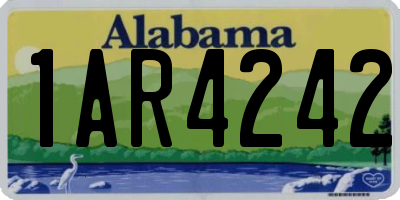 AL license plate 1AR4242