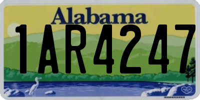 AL license plate 1AR4247