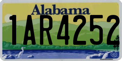 AL license plate 1AR4252