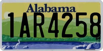 AL license plate 1AR4258