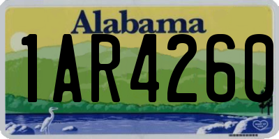AL license plate 1AR4260