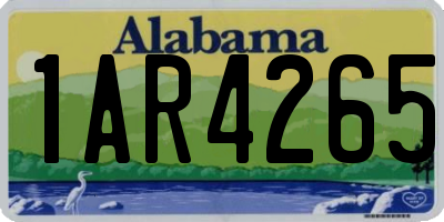 AL license plate 1AR4265
