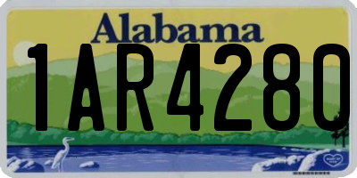 AL license plate 1AR4280