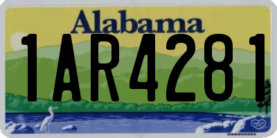 AL license plate 1AR4281
