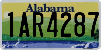 AL license plate 1AR4287