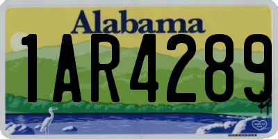 AL license plate 1AR4289