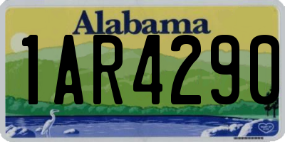 AL license plate 1AR4290