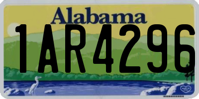 AL license plate 1AR4296