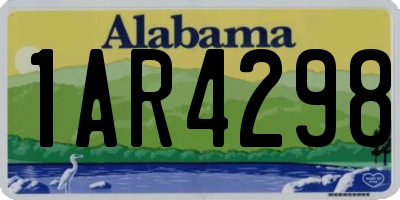 AL license plate 1AR4298