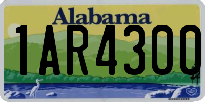AL license plate 1AR4300